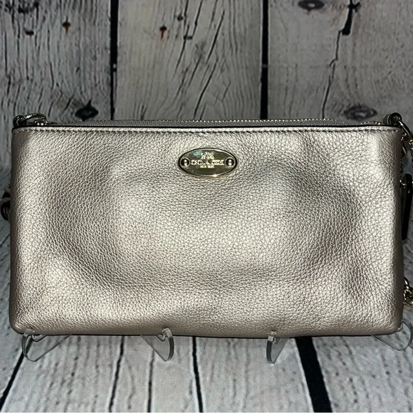 ✅SOLD✅ Vintage Y2K Coach Lyla Double Gusset Leather Crossbody Bag - Picture 4 of 17